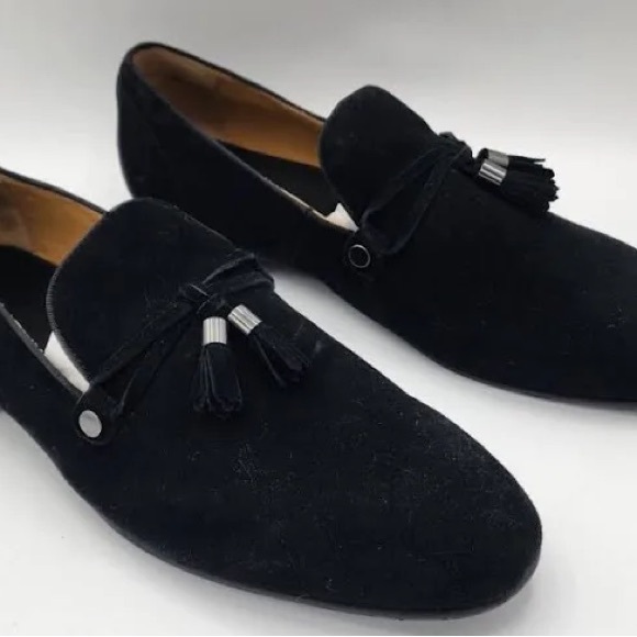 Men’s Aldo Mccrery - Black Velvet Tassle Loafers Size 7 - EUC - Picture 2 of 9